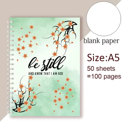 Be Still and Know That I Am God - Christian Spiral Notebook with Psalm 46:10 Quote