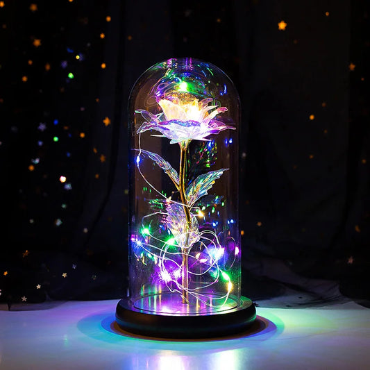 Enchanted Galaxy Rose Lamp